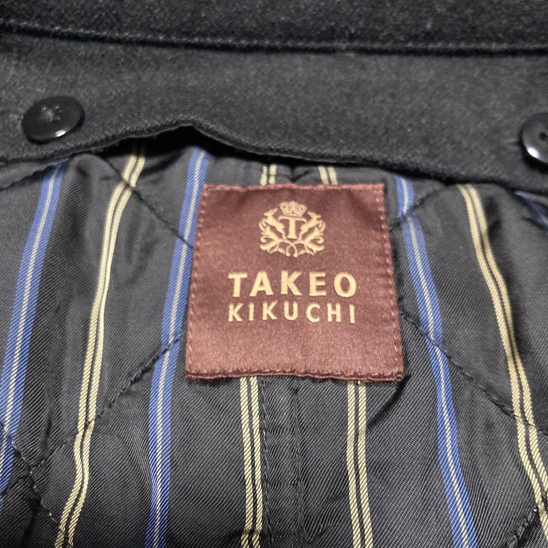 美品　希少サイズ4　タケオキクチ　ライナー付きウールトレンチコート　ブラック