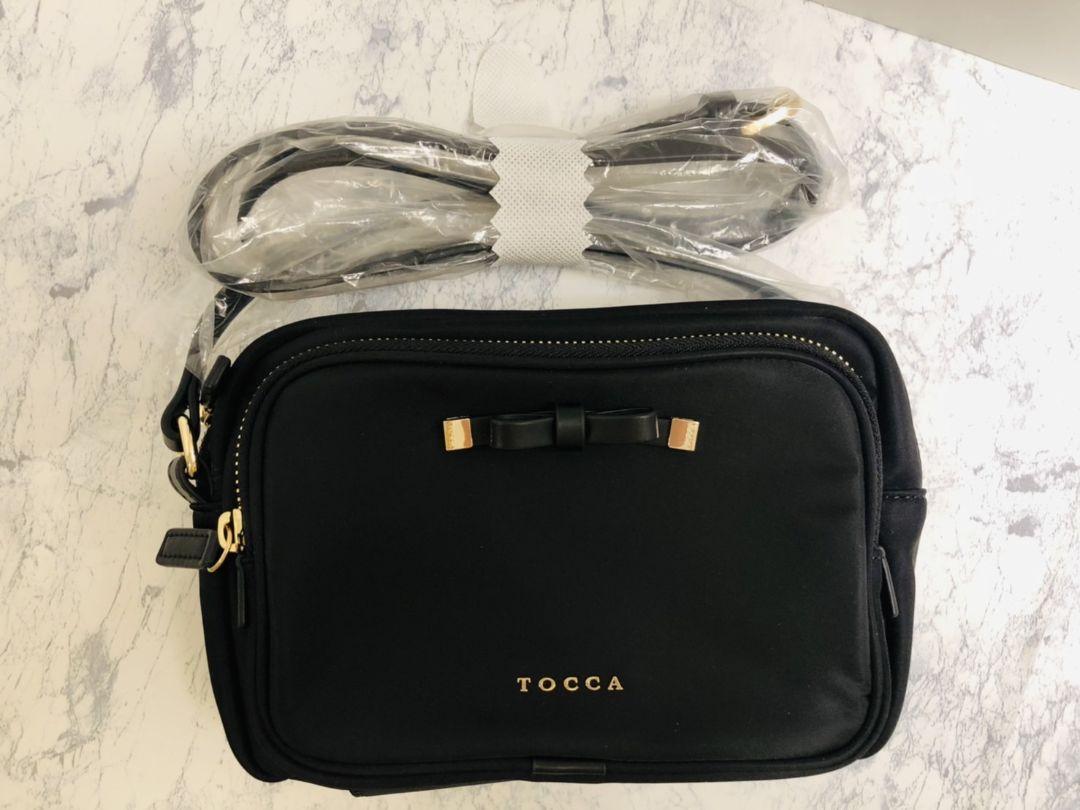 高品質得価 TOCCA ショルダーバッグ ブラック 4g5EF-m94095929704 トッカ リボンポシェット 新作得価