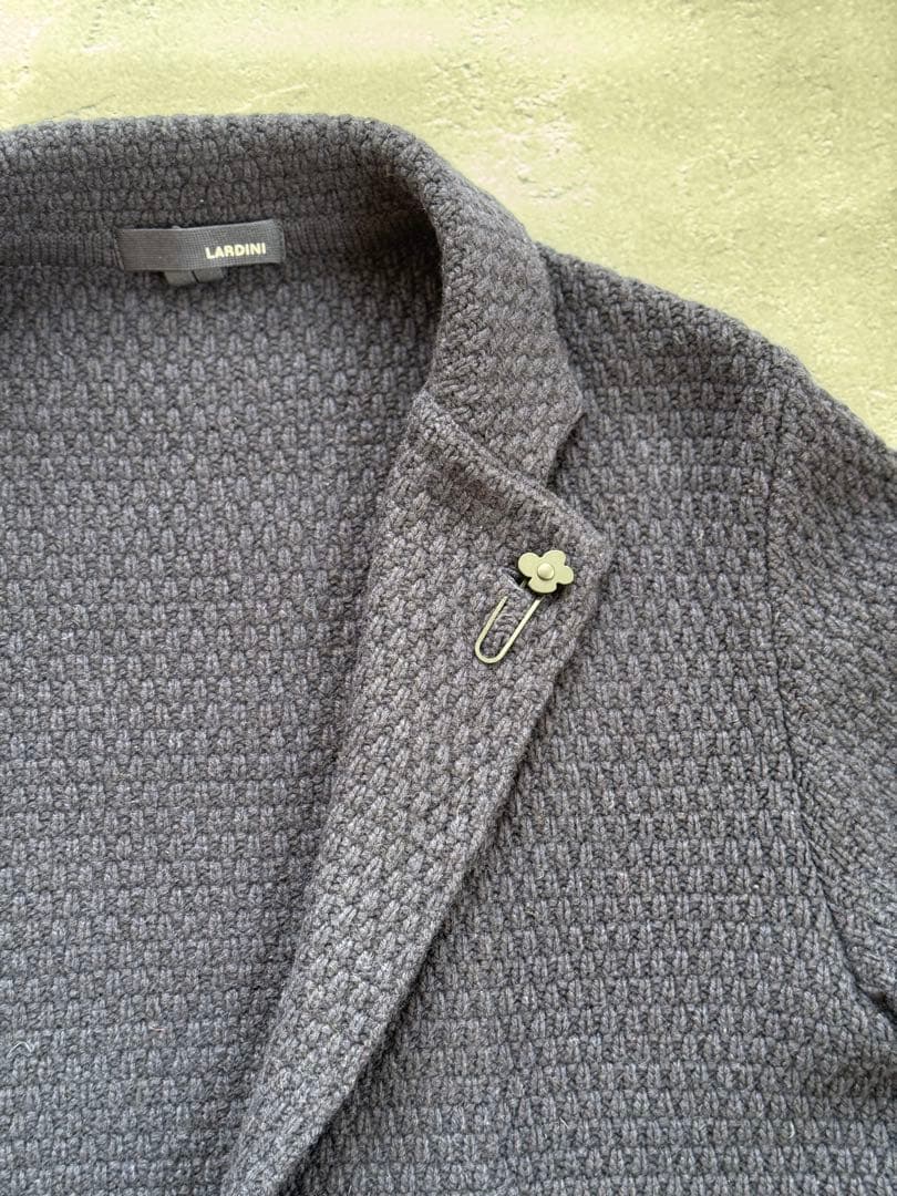 ラルディーニ カシミヤ100%ニットジャケット2Bネイビー Sサイズ46相当 ラルディーニ カシミヤ100%ニットジャケット2Bネイビー Sサイズ46相当