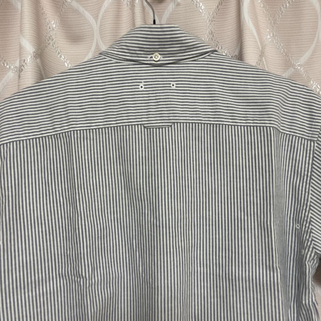 SOPHNET. Lサイズ　ホワイト×ブルー　ストライプ