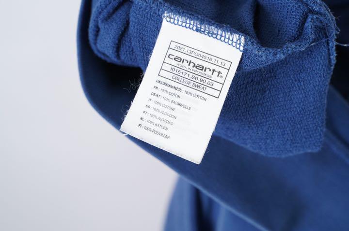 即完モデル‼︎ ビッグロゴ 紺 スウェット G1IvP-m94103310666 Carhartt WIP♧XL 爆買い人気
