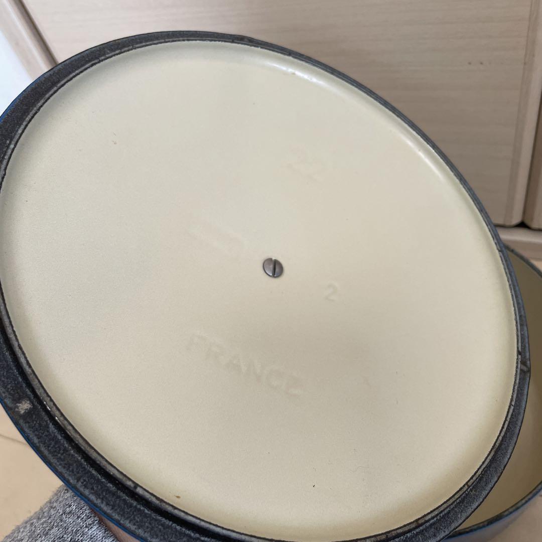 LE CREUSET　ココット ロンド ブルー 24cm