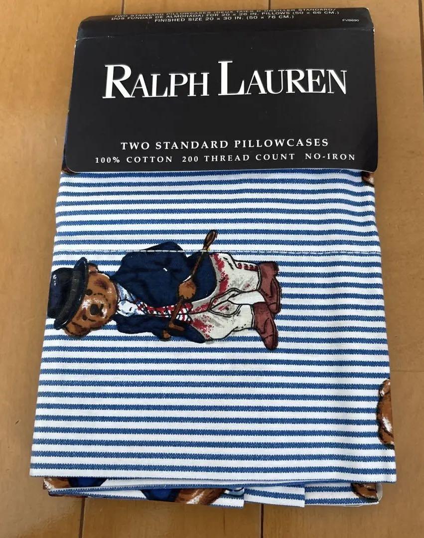 NY購入　長期保存　未使用　Ralph Lauren ポロベアピローケース