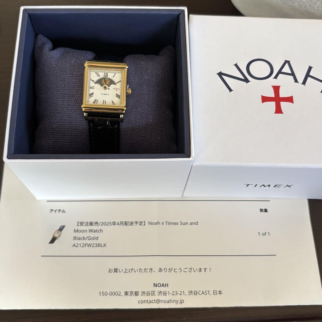 Noah x Timex Sun & Moon Watch Black Gold-Plated Steel
