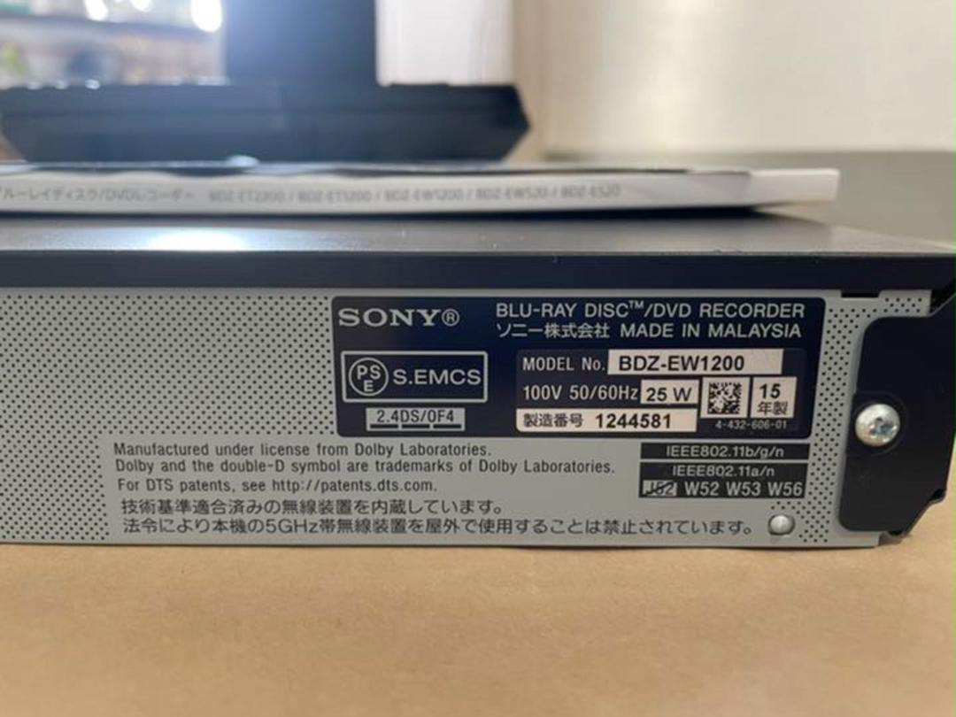 SONY BDZ-EW1200 1TB ブルーレイ Amazon | SONY 1TB 2チューナー ブルーレイレコーダー BDZ