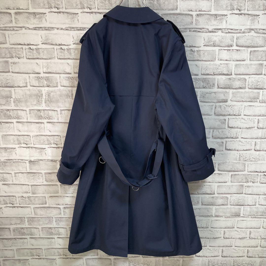 希少ネイビーカナダ製トレンチコート★LONDON FOG ロングコート 44