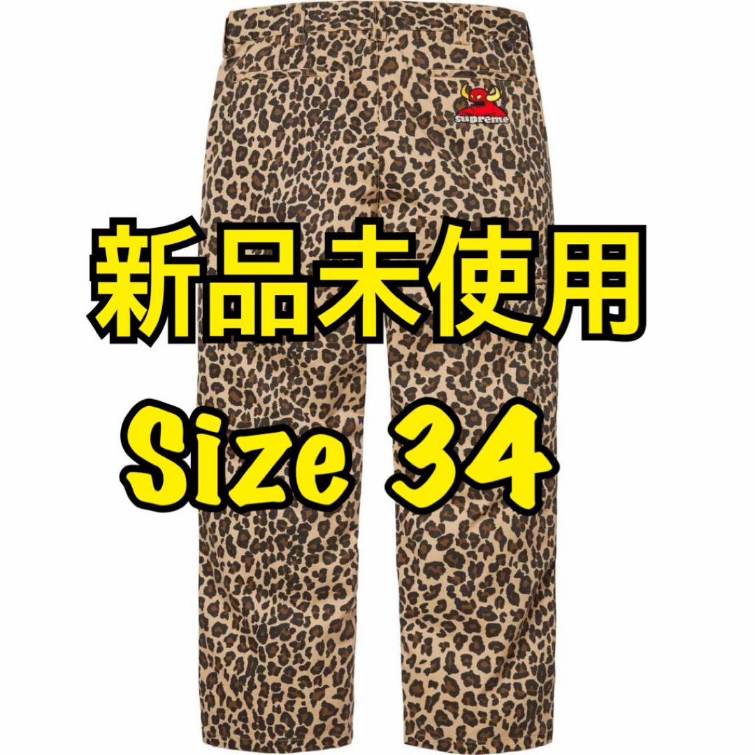 Supreme Toy Machine Work Pant Leopard。34