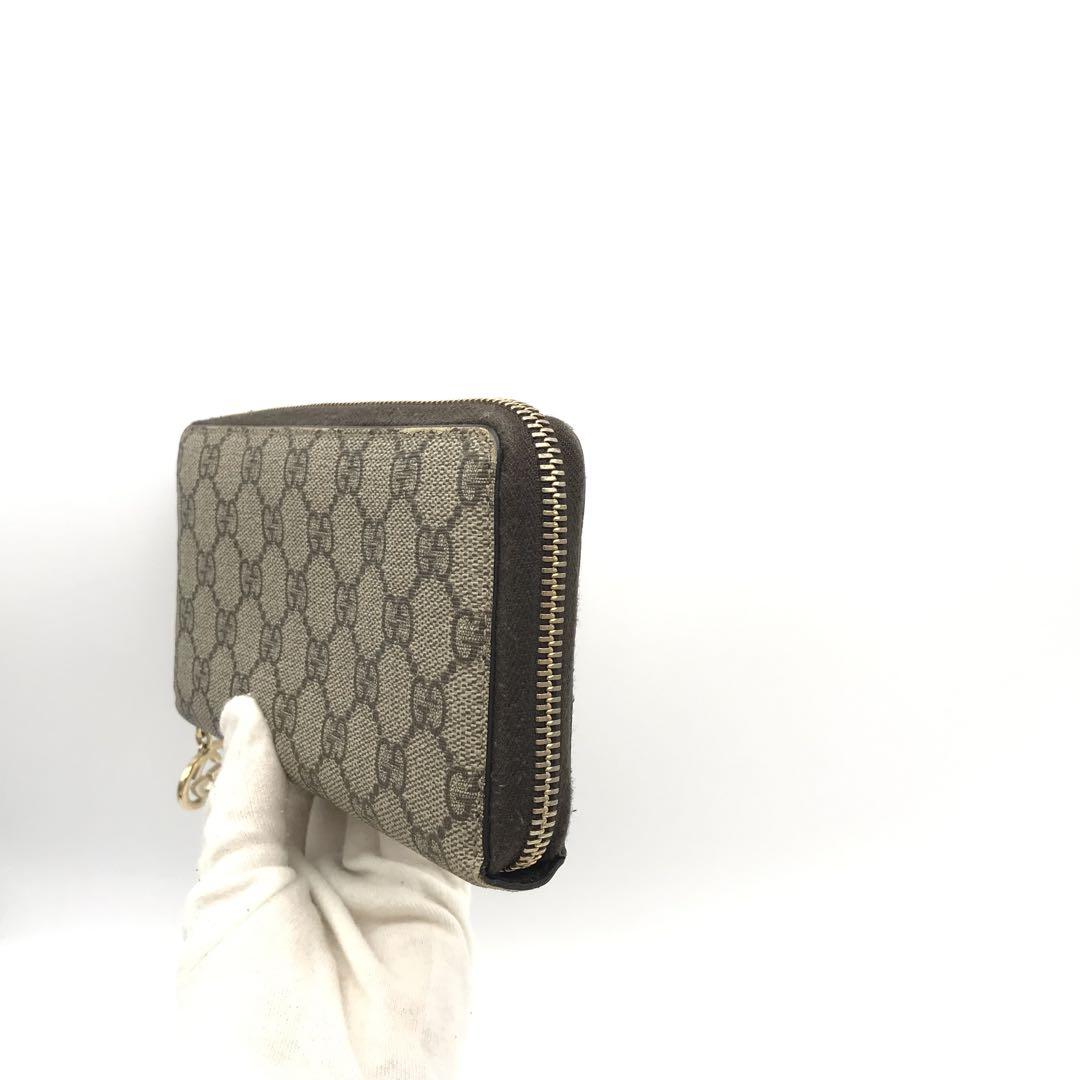 GUCCI財布　グッチ長財布　グッチGGスプリームキャンバス レザー