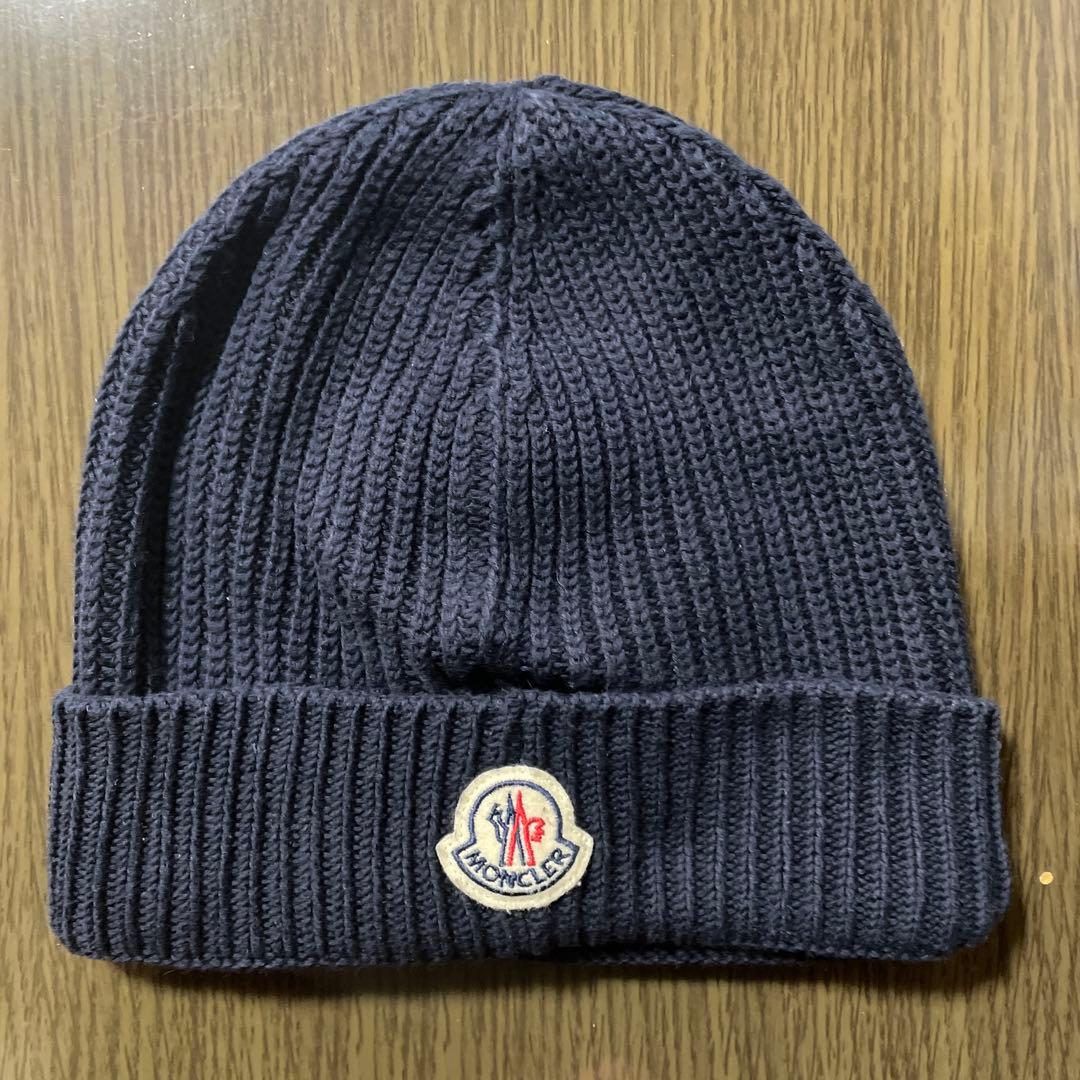 ニット帽両面ダブルロゴ