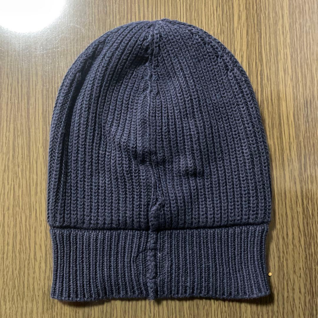 ニット帽両面ダブルロゴ