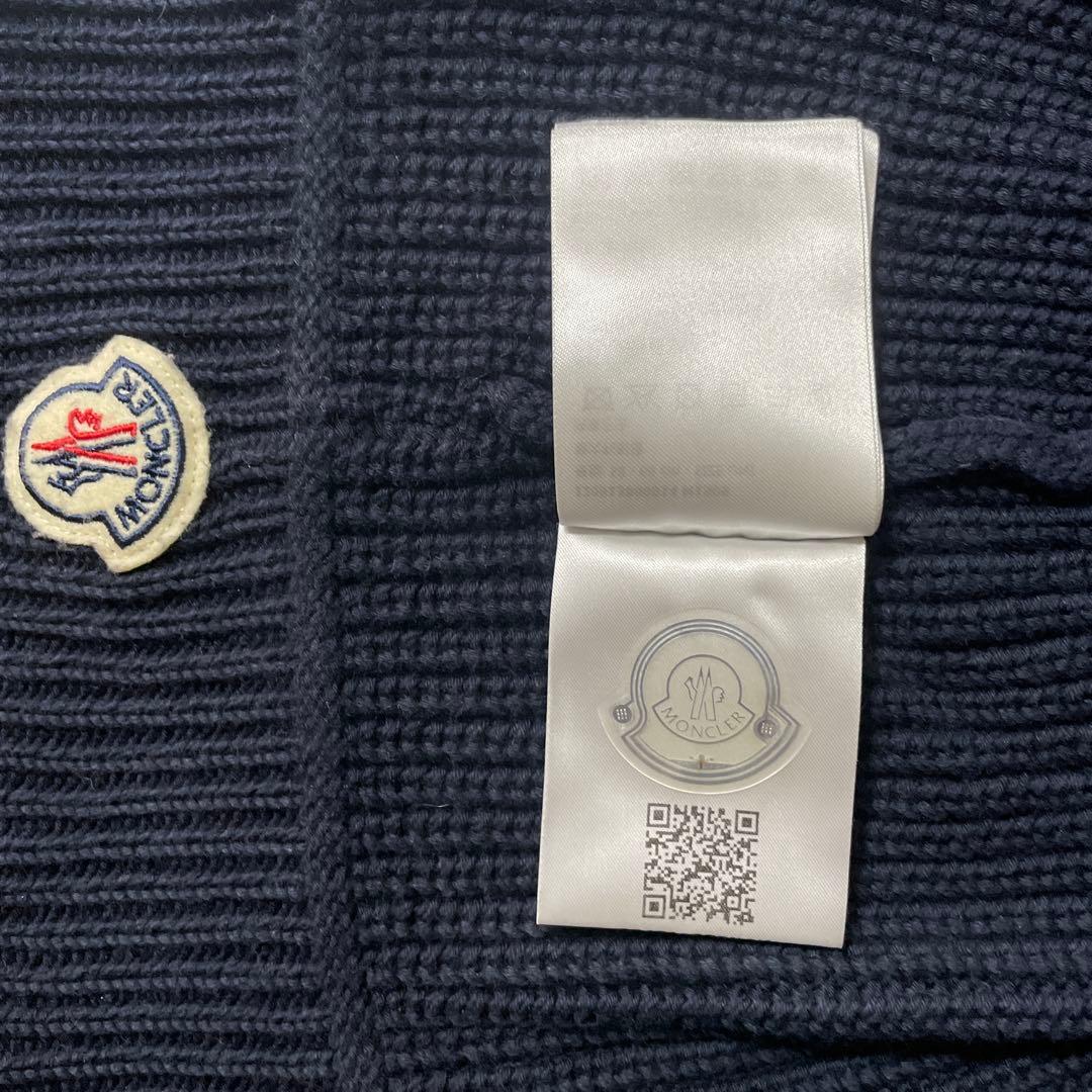 MONCLER ネイビー ニット帽両面ダブルロゴ MEDICALDB_JP