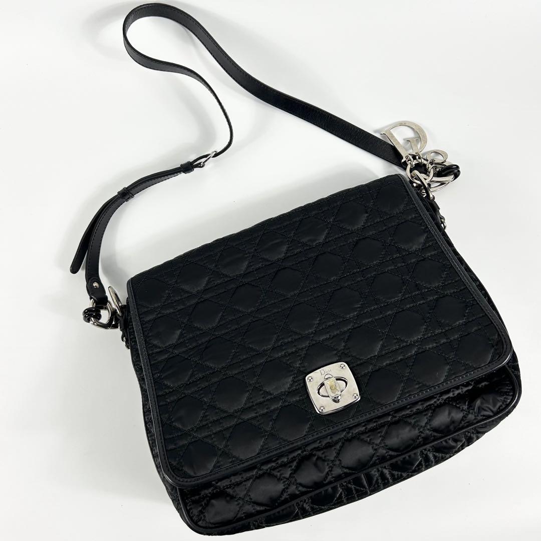 【美品】CD Dior カナージュ ビンテージ ショルダーバッグ バッグ ロゴ