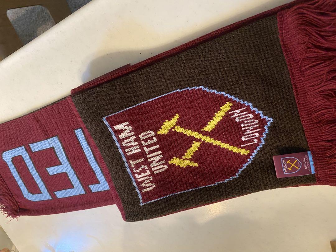 新品　ウエストハム　サッカーマフラー　田中シェン YGM