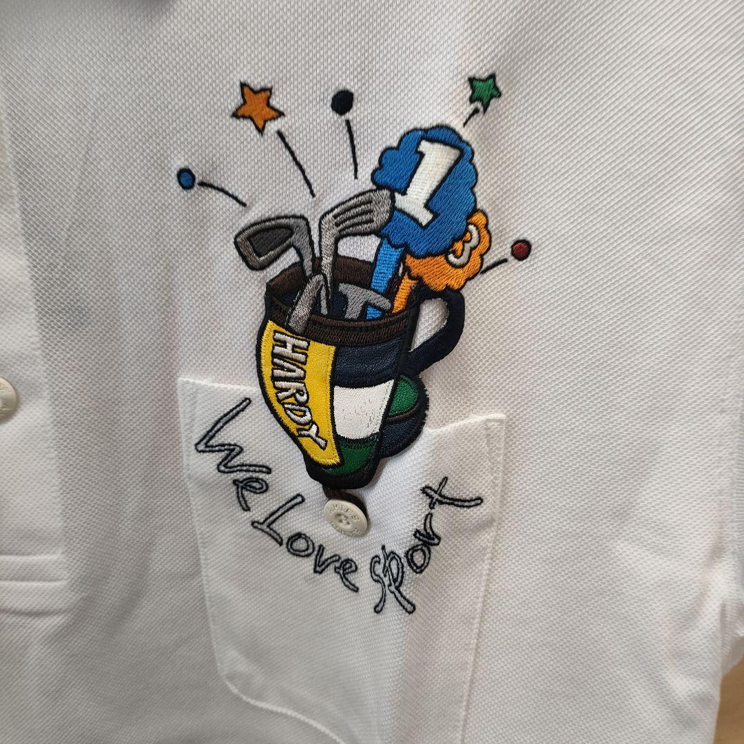 HARDY AMIES SPORT 刺繍ゴルフシャツ LL
