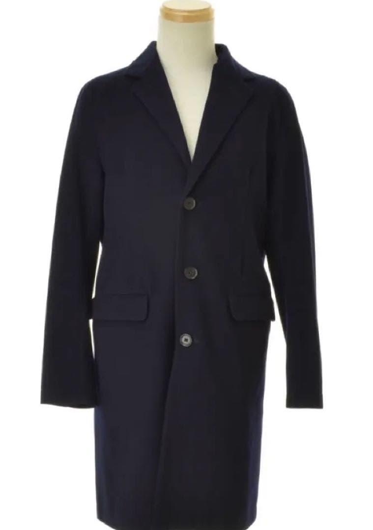 極美品/現行 マッキントッシュ チェスターコート M相当 ロロピアーナ 36 紺 現行 極美品 マッキントッシュ チェスターコート M相当 ロロピアーナ