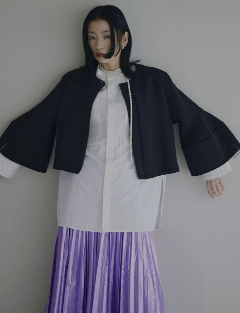 AMERI TOWER SLEEVE BLOUSON ブラック ジャケット・アウター