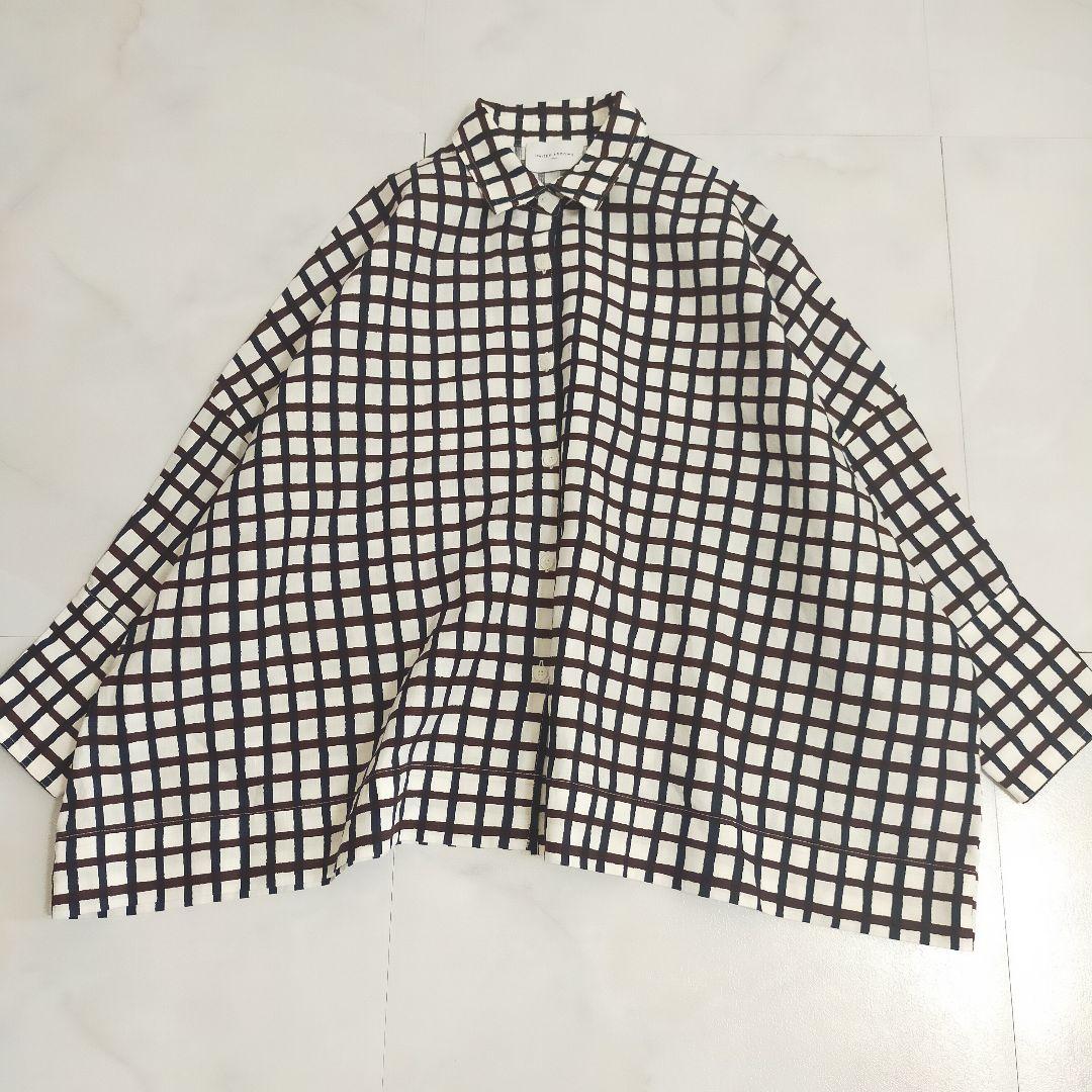 25SS✨ユナイテッドアローズ　リネン チェック ドルマンシャツ