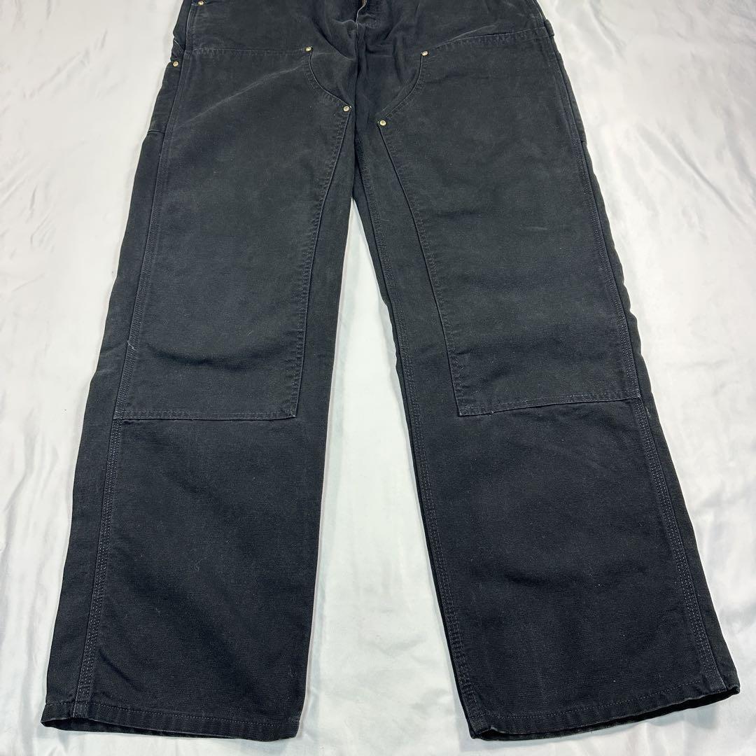 カーハート　ダブルニー　ブラック　黒　ダック地　carhartt B136blk