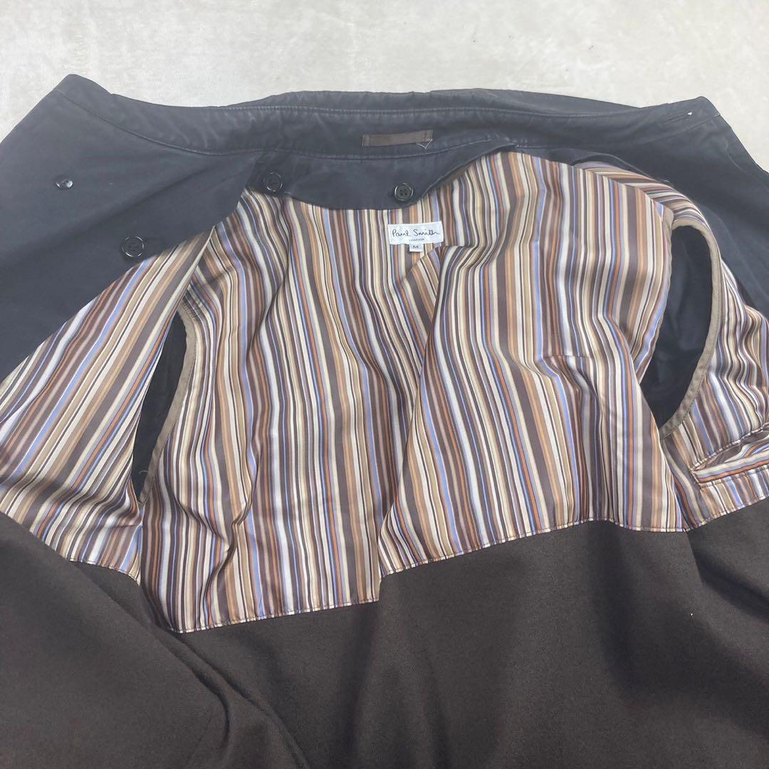 ポールスミス トレンチコート ライナー マルチストライプ ブラック M Paul Smith トレンチコート マルチストライプ ライナー付 ブラック M