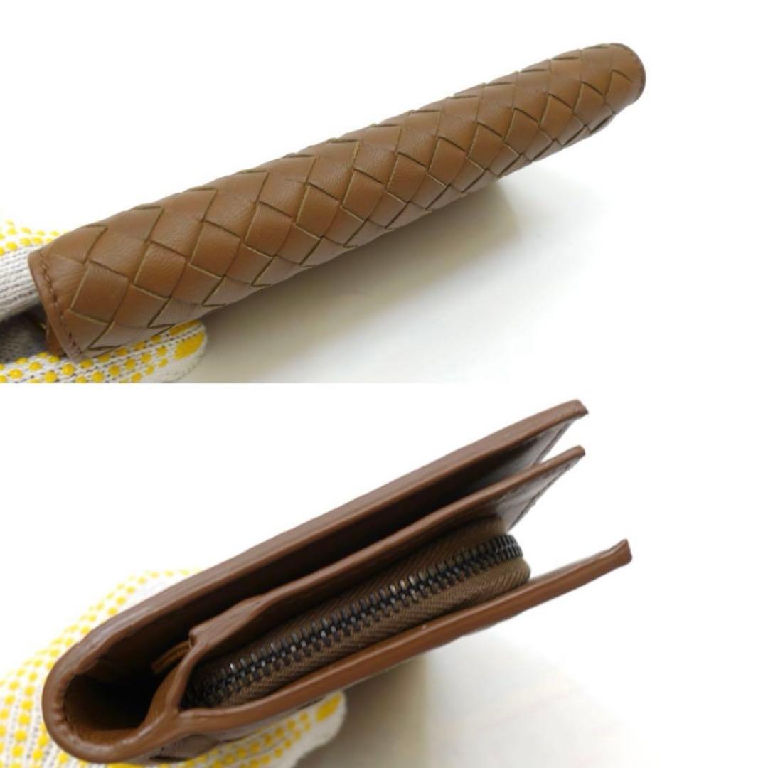 ボッテガヴェネタ　長財布　ラウンドジップ　イントレチャート　ブラウン　ウォレット