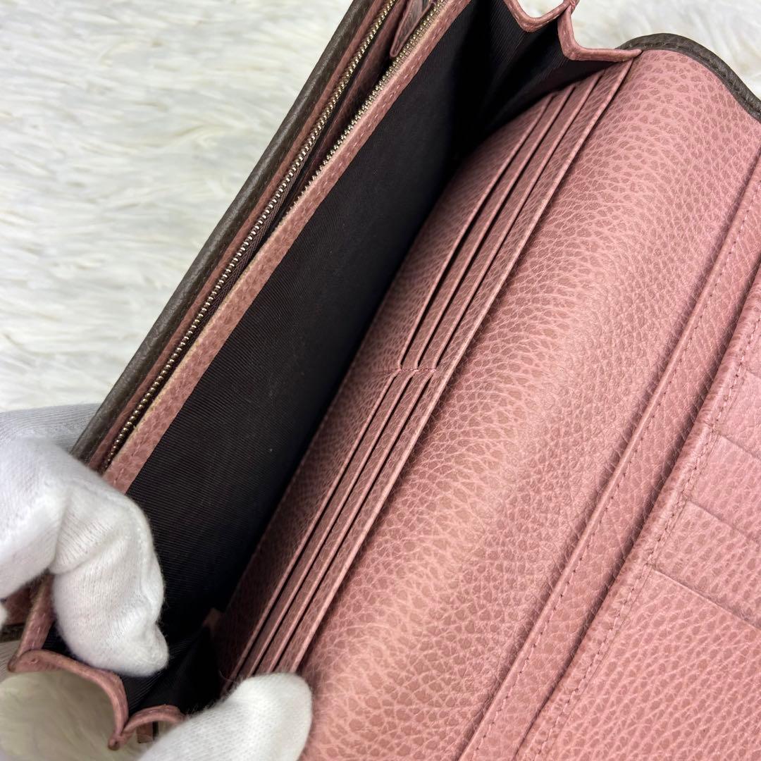 GUCCI 長財布 スウィングコンチネンタルウォレット レザー バイカラー
