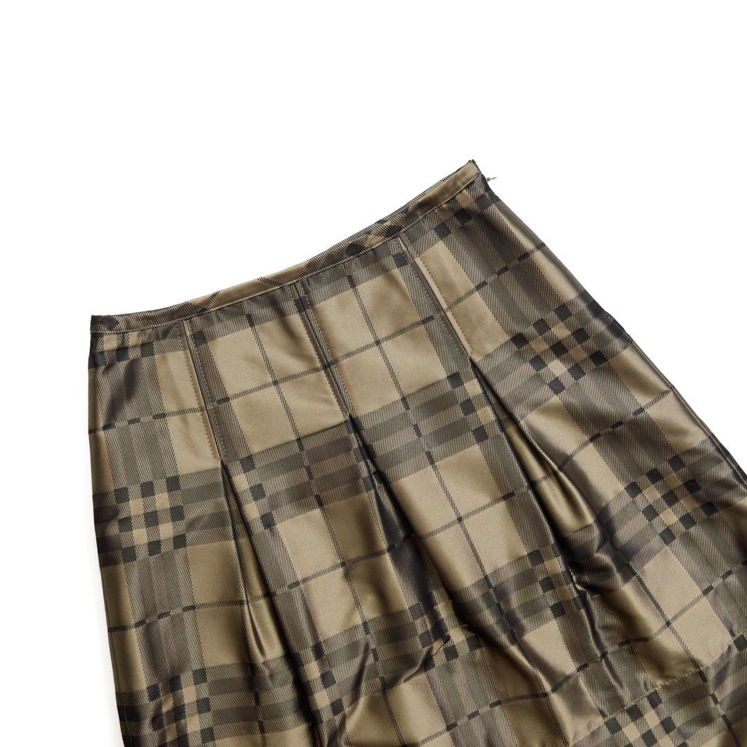 BURBERRY LONDONバーバリーロンドン ウールチェックロングフレア