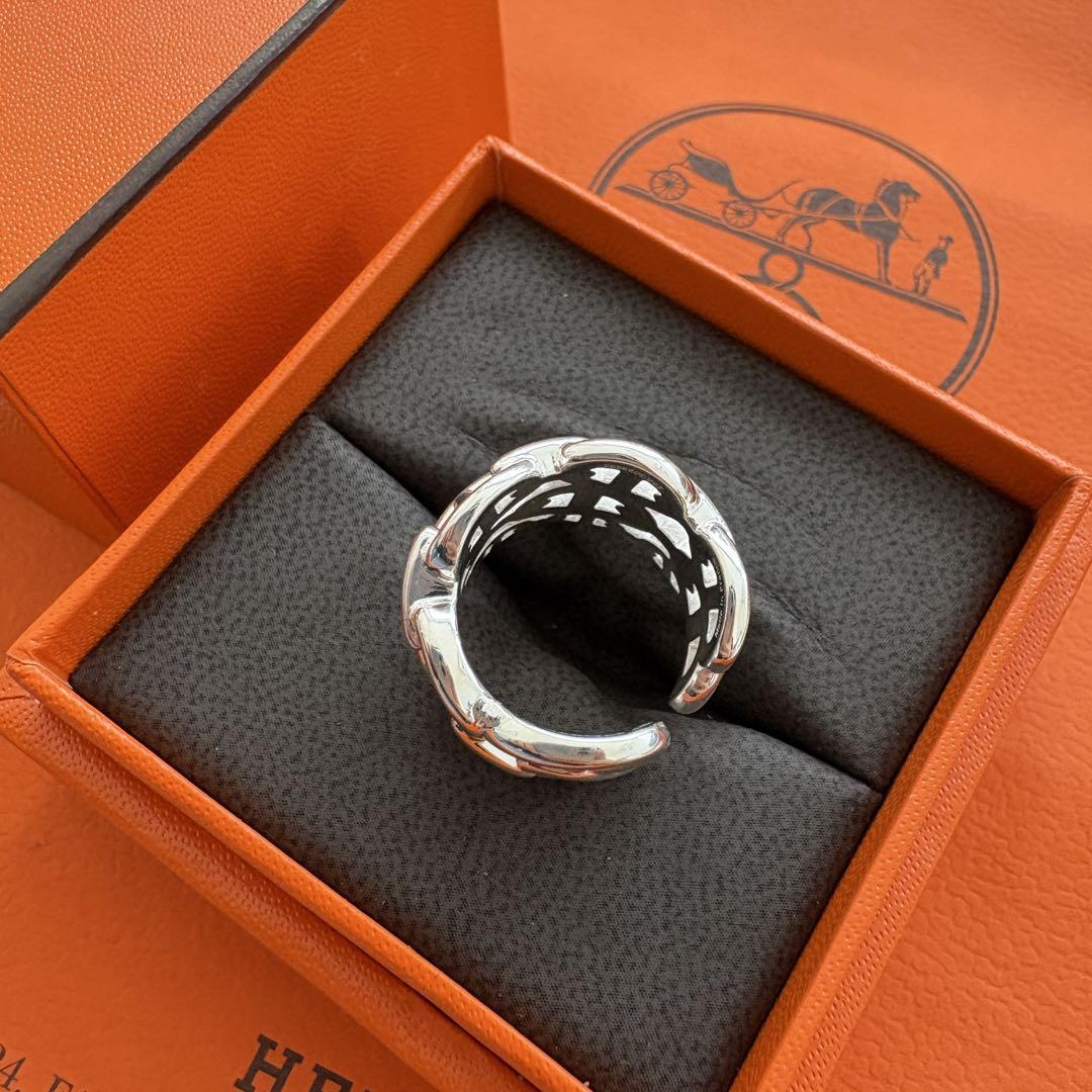 新品 HERMES エルメス シェーヌダンクルリング GM 51サイズ シルバー 新品同様HERMES エルメス シェーヌダンクルリング GM 51サイズ