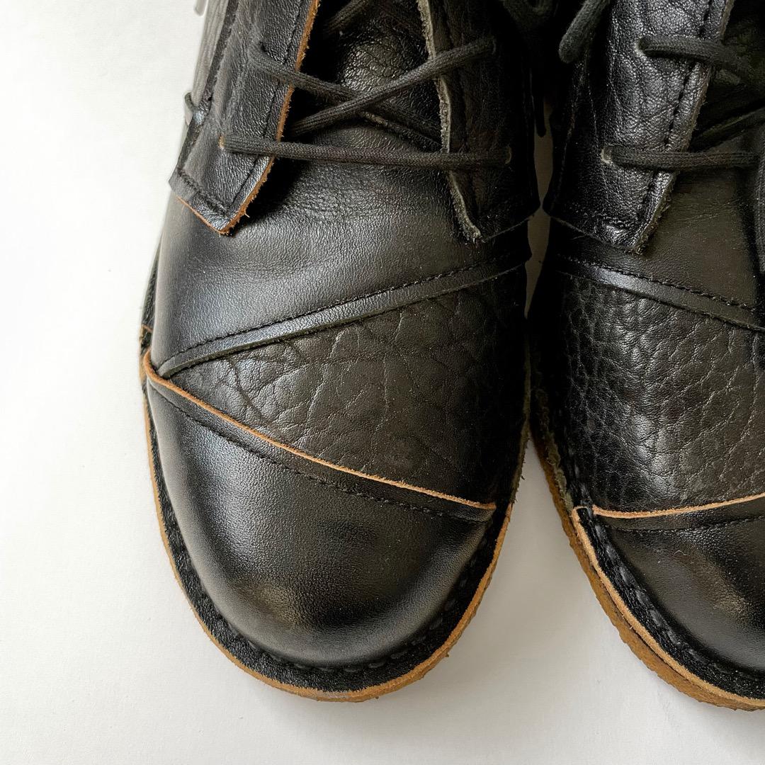 【絶品】Yohji Yamamoto POUR HOMME レザーパッチワークシューズ