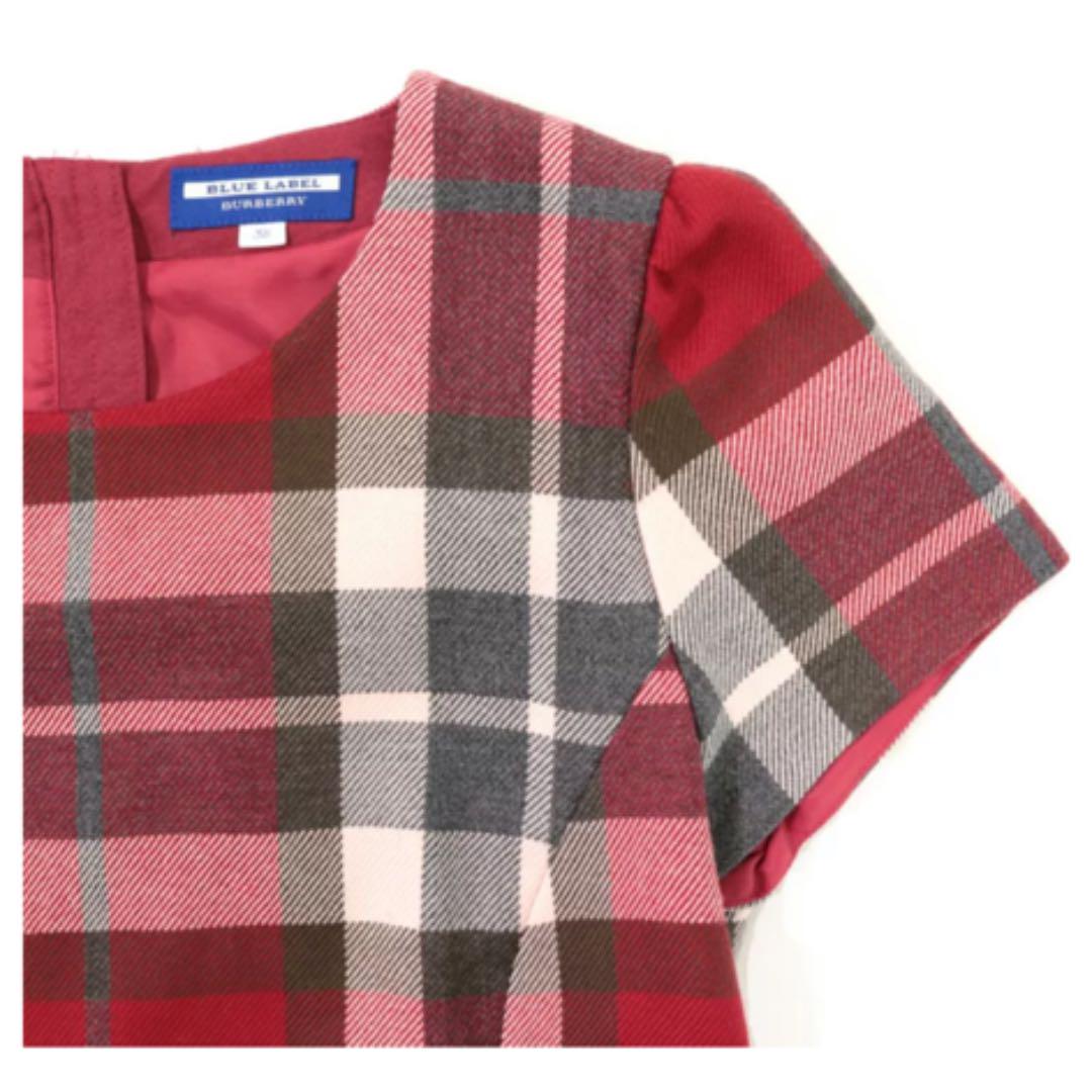 24H限定 BURBERRY BLUE LABEL チェック柄 半袖ワンピース bwEyD-m94133016956 HOT限定セール