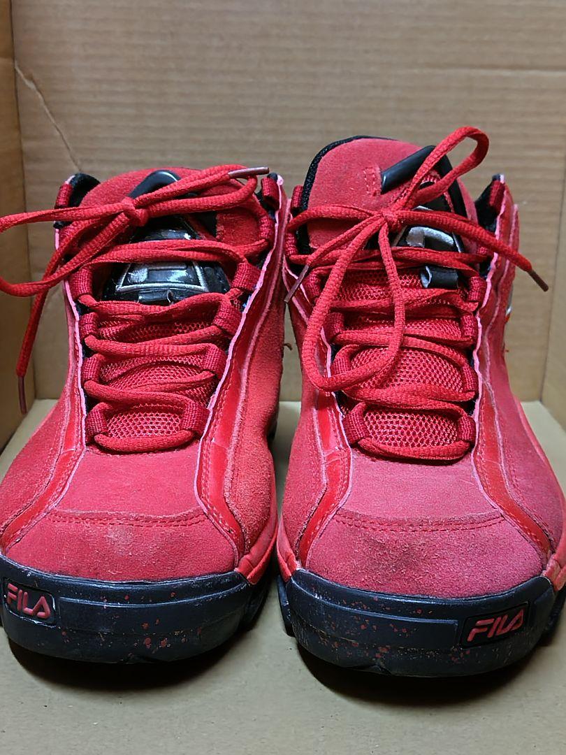 スエード スニーカー レッド FILA フィラ グラント・ヒル レッド 28cm