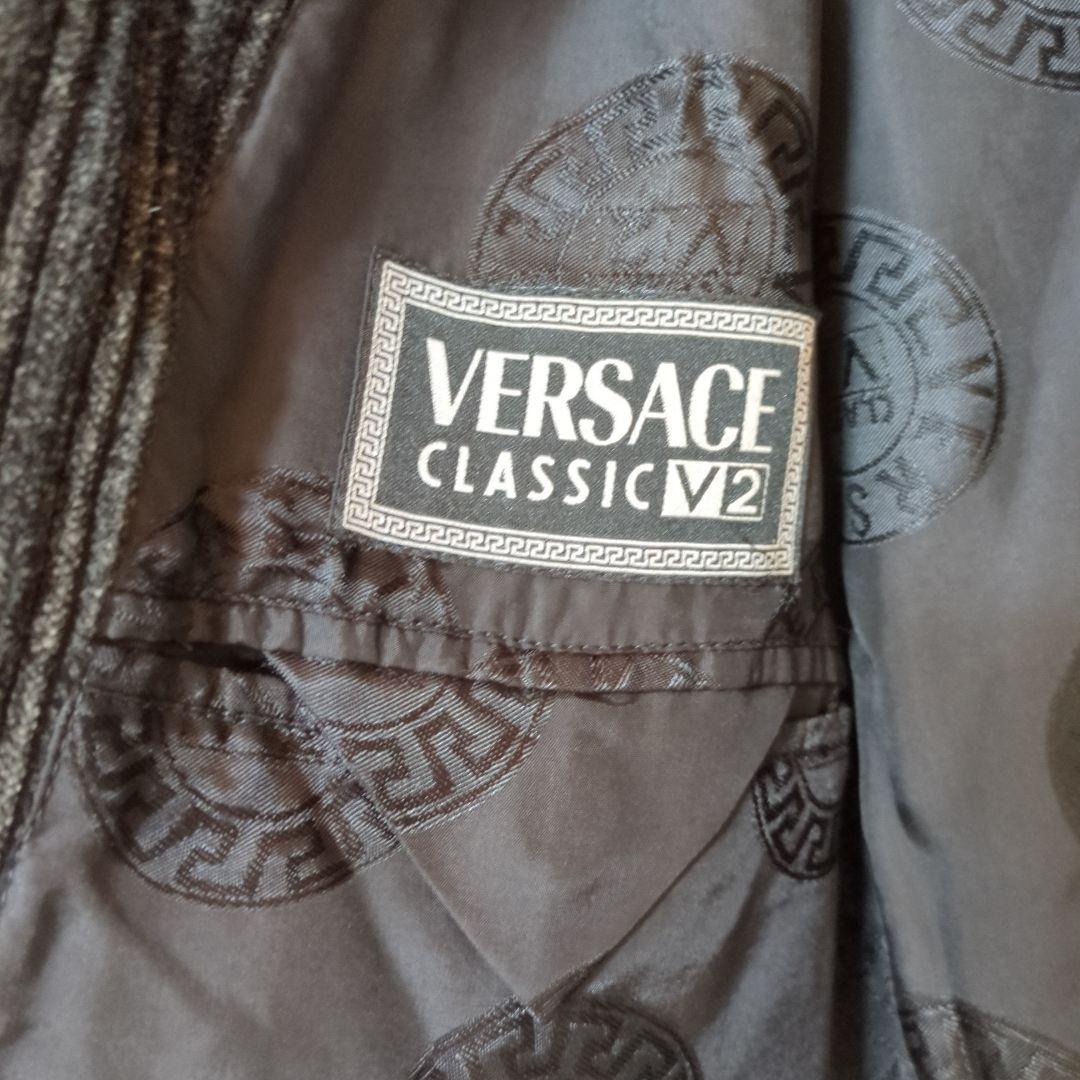 VERSACE CLASSIC V2 チェスターコート ダークブラウン