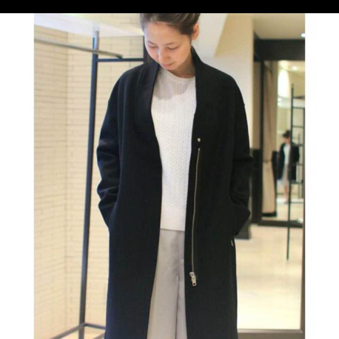 上品】 【定価3.1万】Spick & Span ショールカラーロングウールコート