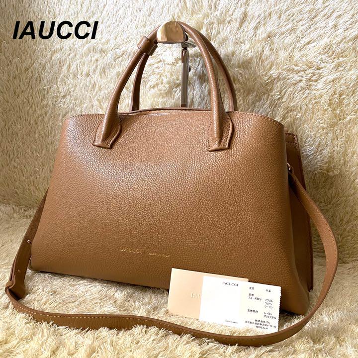 極美品✨ イアクッチ VERA 2way トートバッグ レザー キャメル 極美品✨ イアクッチ VERA 2way トートバッグ レザー キャメル