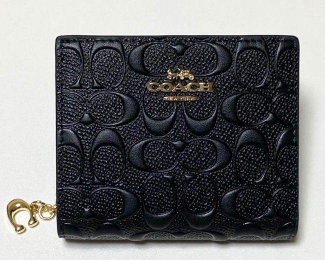 新品 COACH コーチ 二つ折り財布 エンボススモールウォレット C7353