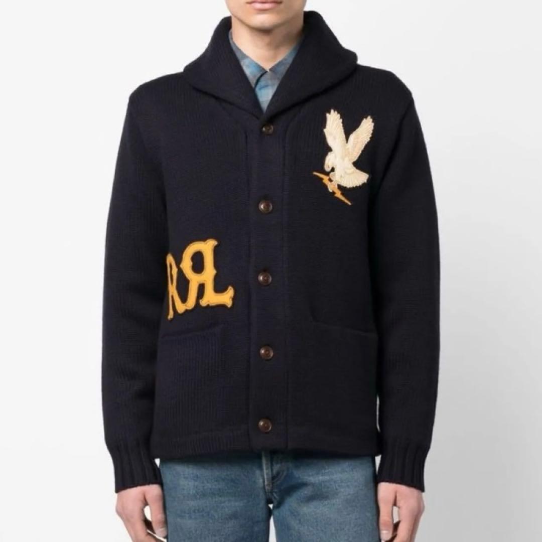 RRL ダブルアールエル ショール ウールカーディガン アップリケ LL DOUBLE RL