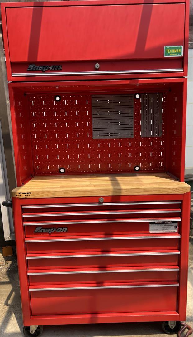 【お引き取り限定】貴重品！スナップオン工具箱上下セット、棚板付き②工具