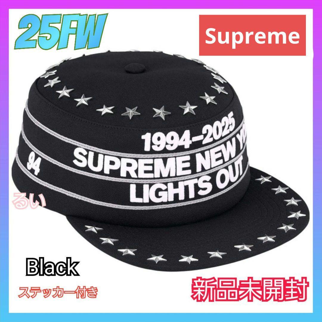 Supreme Stars Studded Pillbox Hat　ブラック