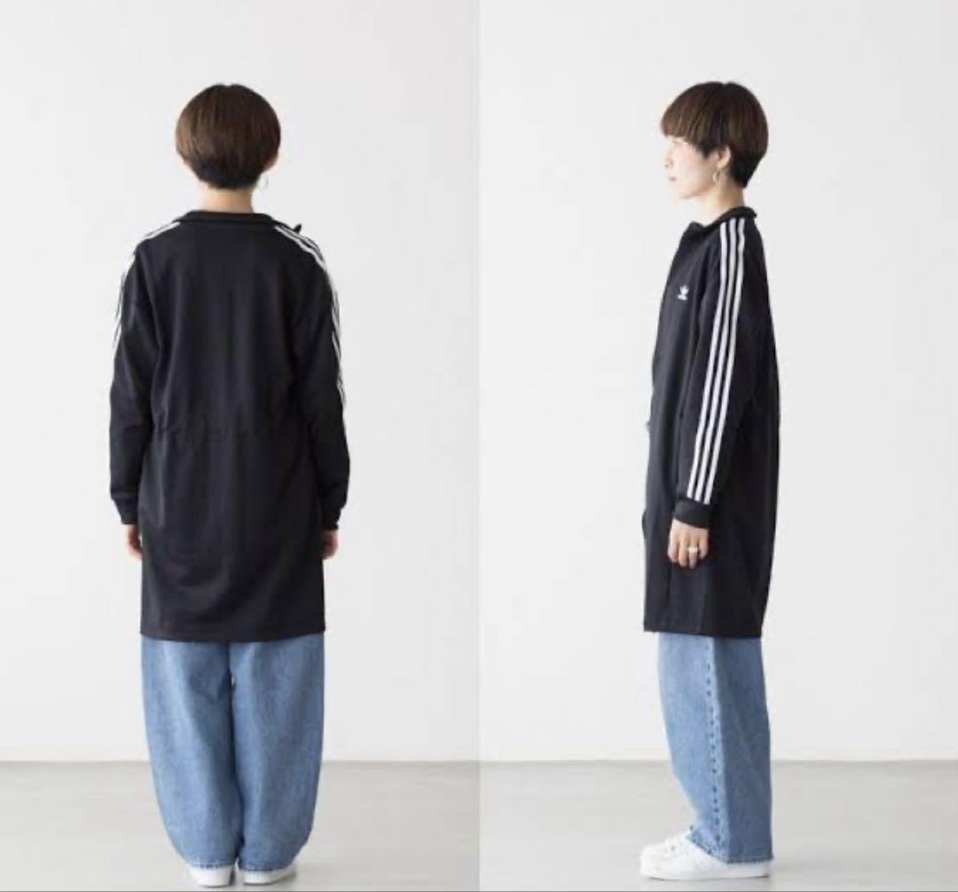 未使用タグ付きアディダスオリジナルズトラックジャケット　ワンピース　黒