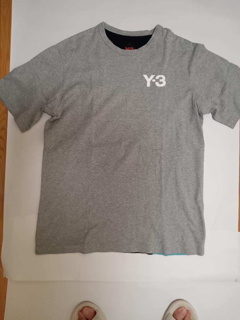 ★Y-3・ワイスリ－ ヨウジヤマモト×アディダス・Tシャツ・グレー・綿100%