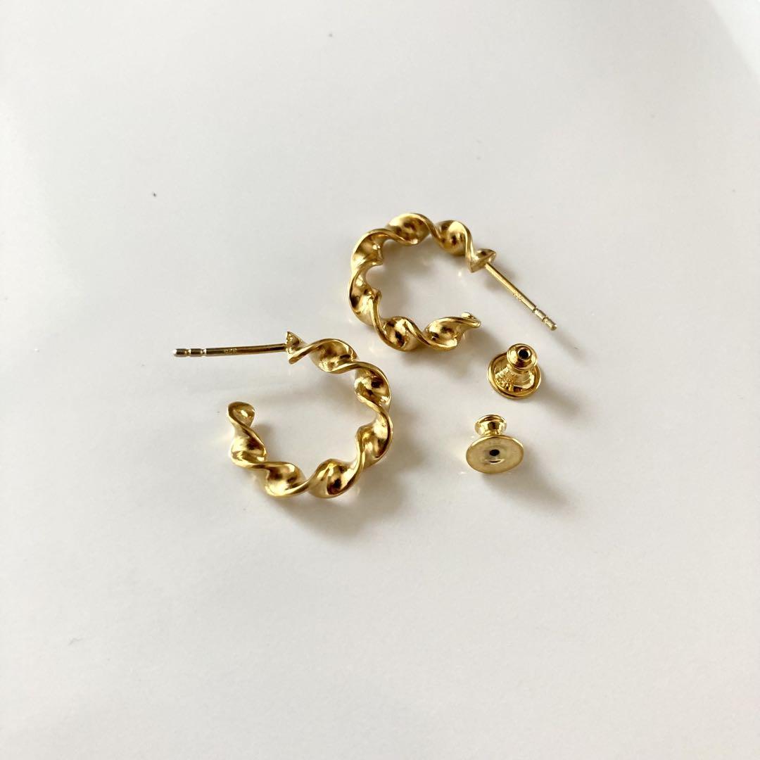 引き続きセール開催中！ゴールド　21mm 18金　12サイズ同 ピアス