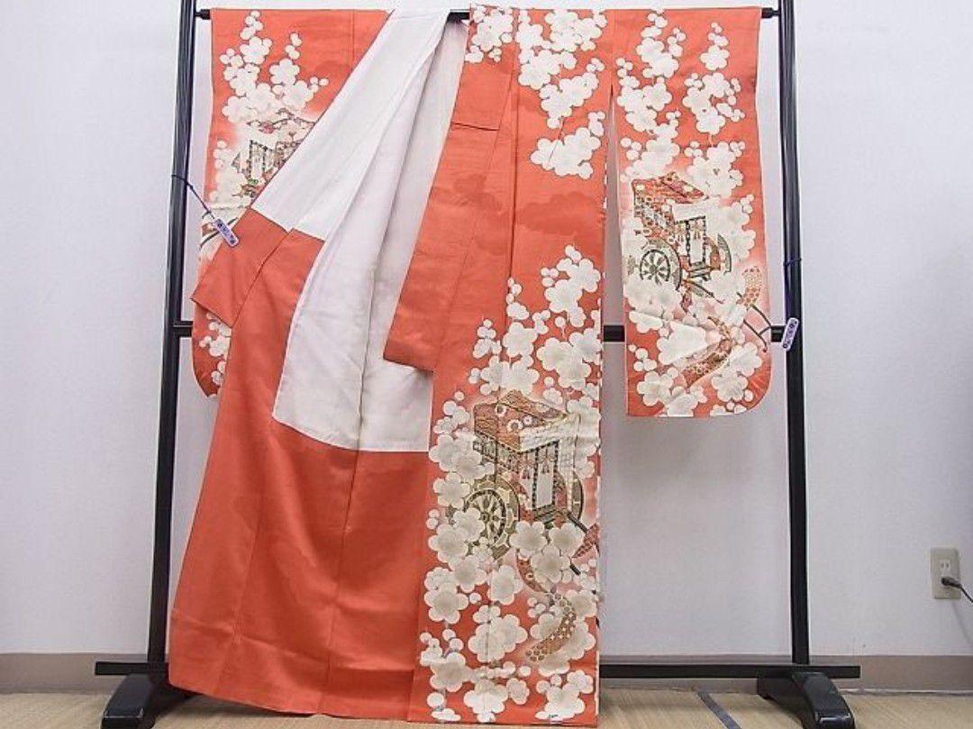 御所車枝梅文 暈し染め
