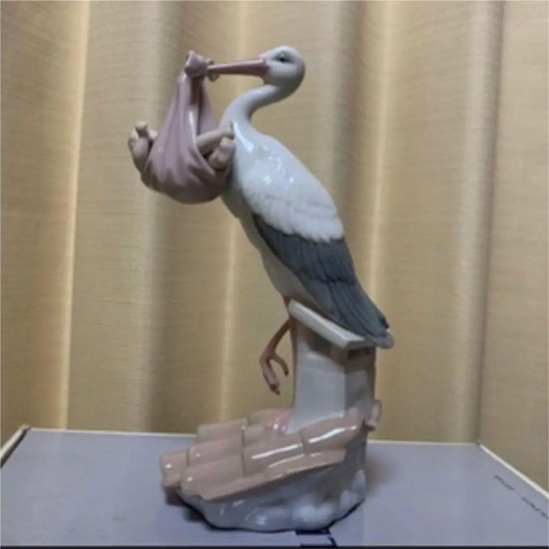 激レア リアドロ lladro 置物 コウノトリ