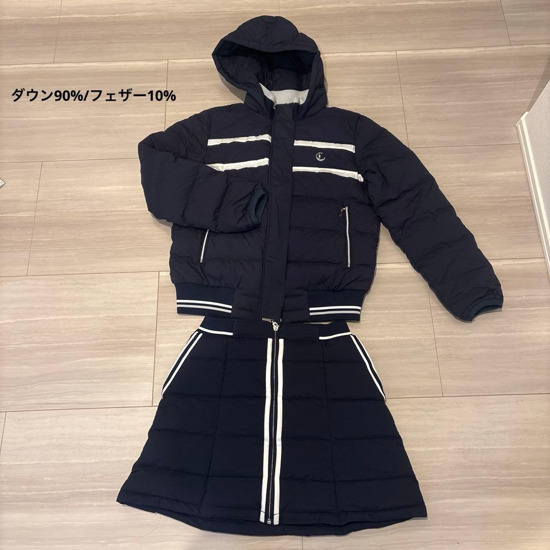 キャロウェイ ネイビー フード付き ダウンジャケット スカートM Callaway Golf