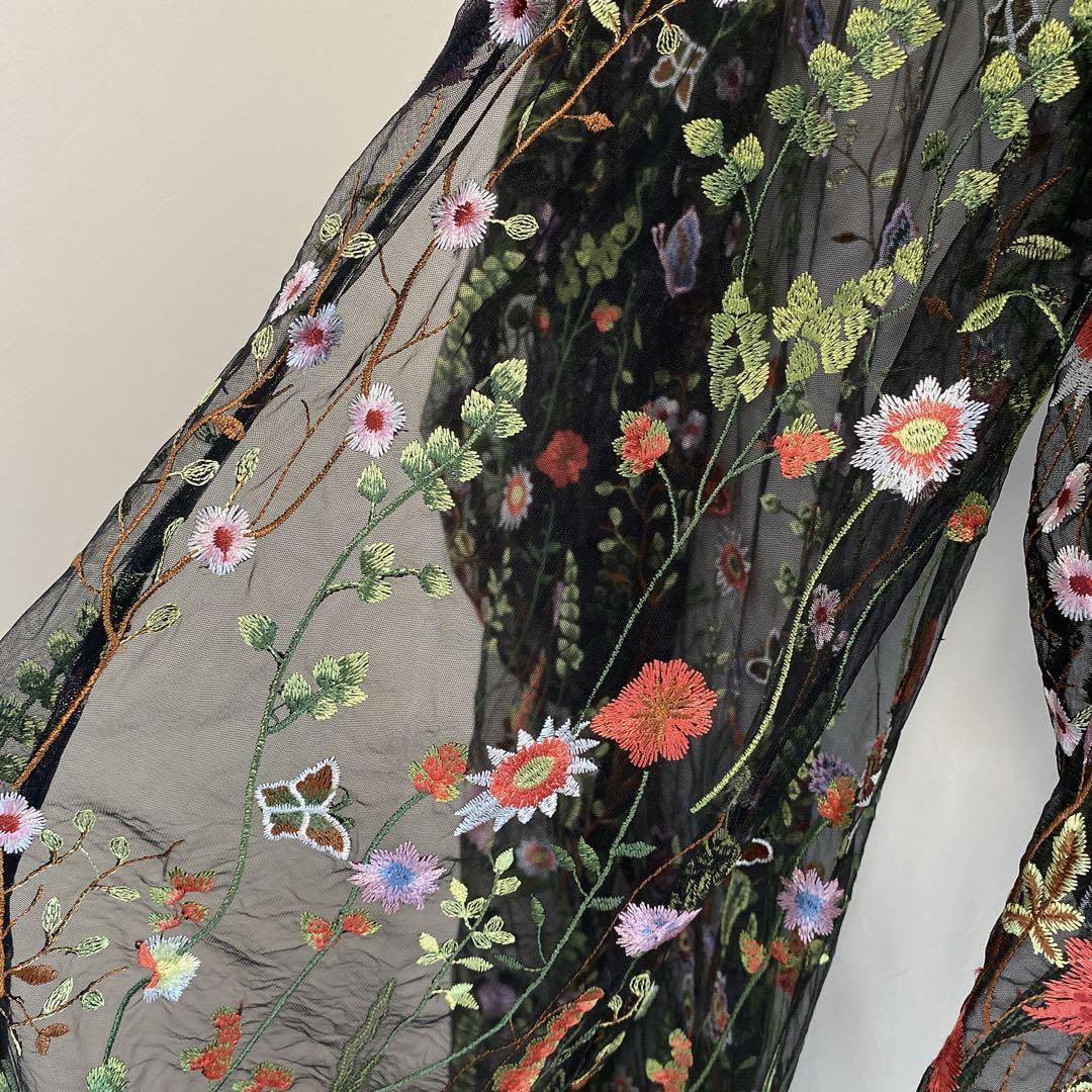 美品！アメリ 花柄シアーカーディガンの通販 by 断捨離中！！美