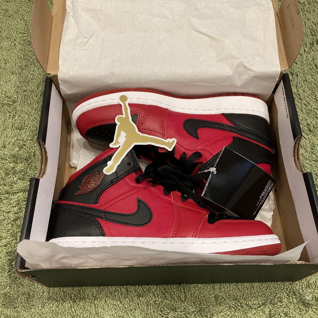 Nike Air Jordan 1 Mid 赤/黒 22.5センチ