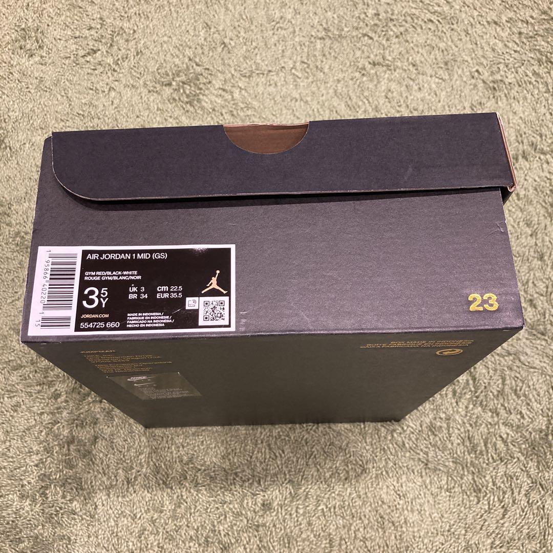 Nike Air Jordan 1 Mid 赤/黒 22.5センチ