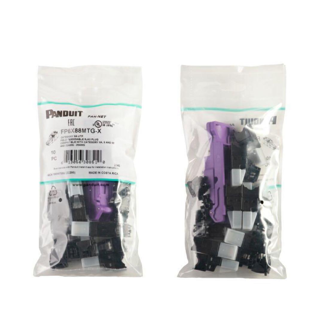 PANDUIT CAT6Aかんたん成端モジュラープラグストレートタイプ 10個入