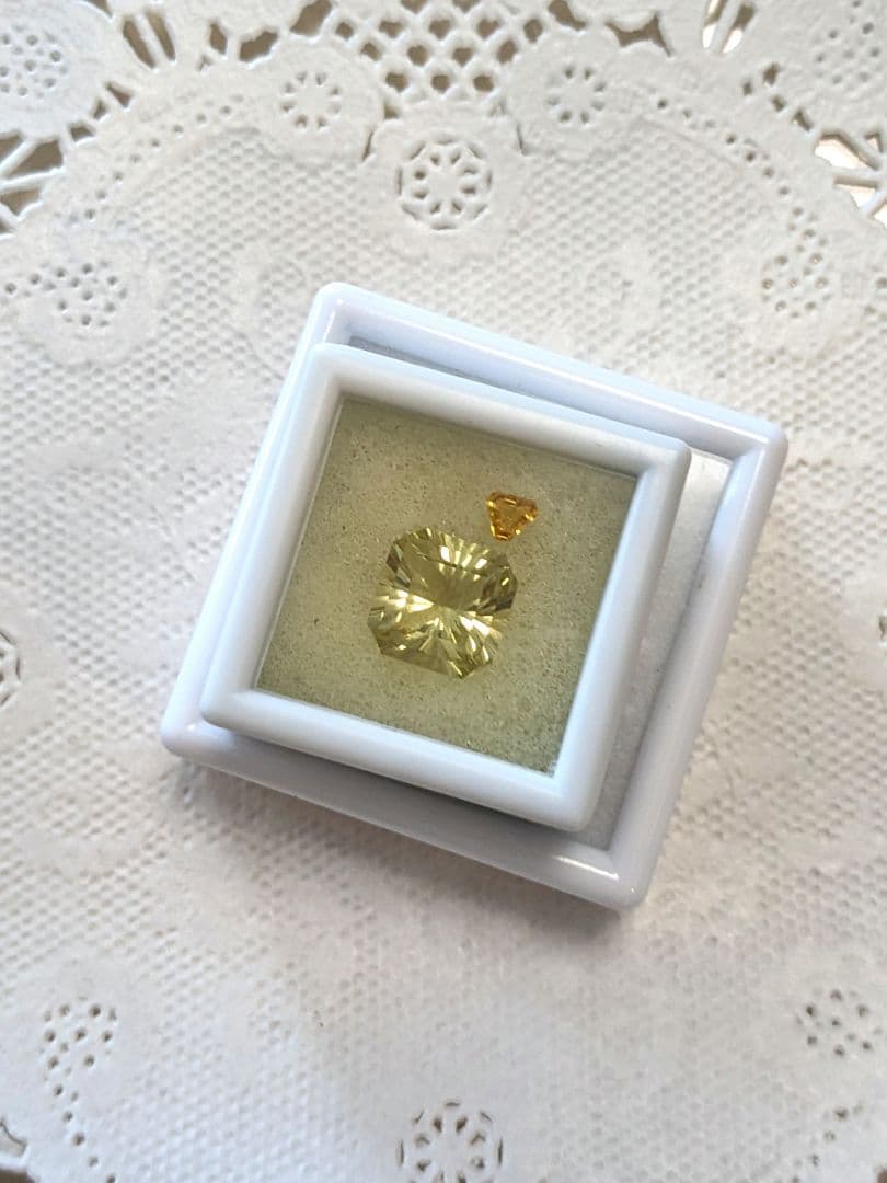 安価 レモンクォーツ 4,01ct ステップカットエメラルドカット 天然石