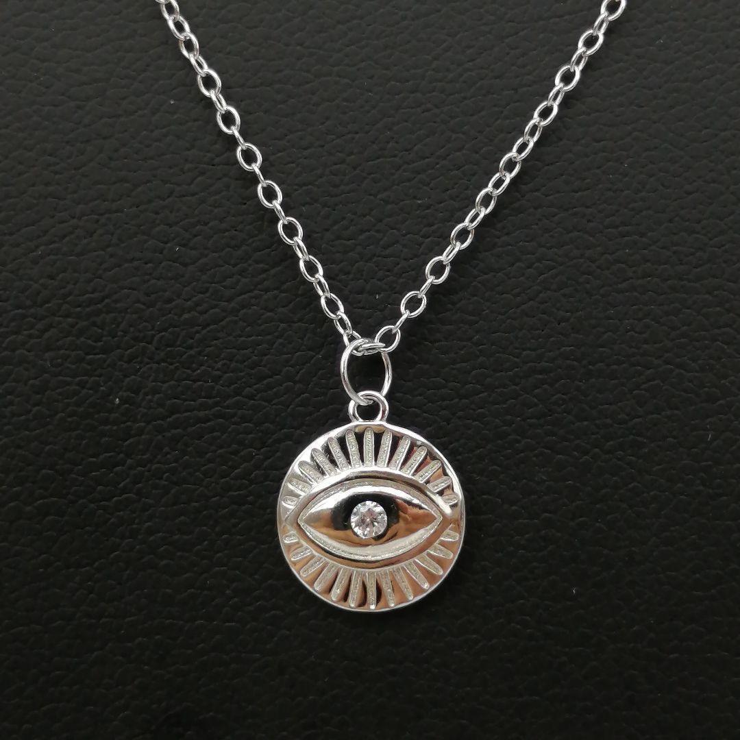 ■新品■ 目 シルバー 925 ジルコニア ネックレス フリーメイソン eyes