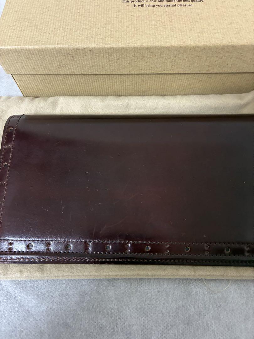 GANZO 伊勢丹メンズ別注　ホーウィン シェルコードバン 束入れ　長財布